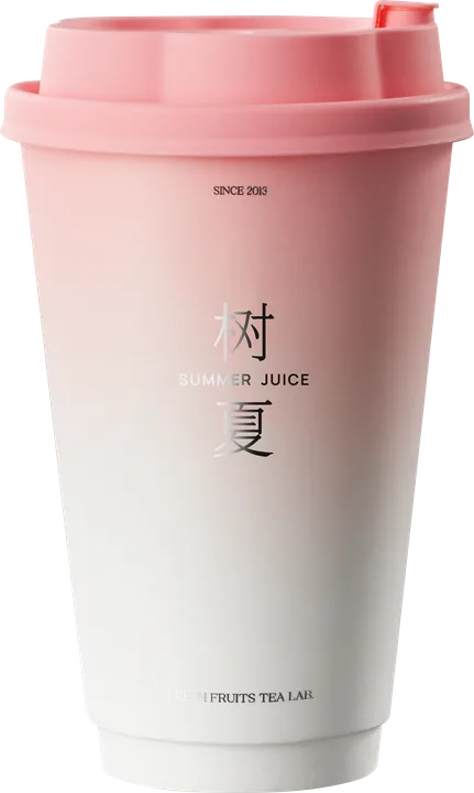 Summer Juice hot cup, Since 2013 · Fresh Fruits Tea Lab